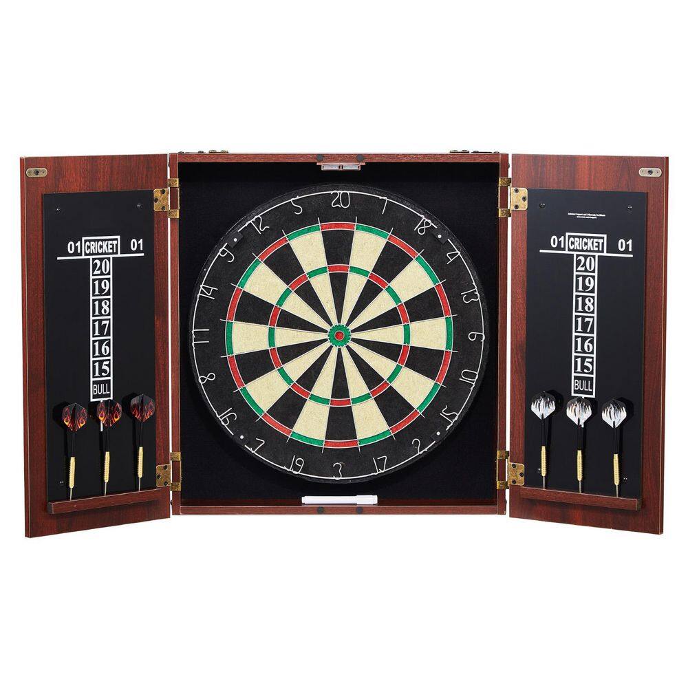 Dartboard and Cabinet Set, 18 in. Dart Board with Steel Tip Dart, Ready-to-Play Bundle Official Size Dartboard Cabinet price history on PriceWatchPro
