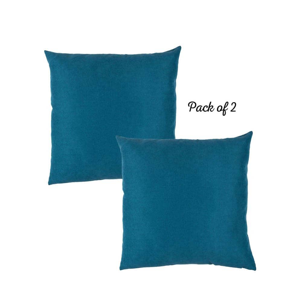 Tahitian Tide 22" x 22" Solid Color Decorative Throw Pillow Covers Set of 2