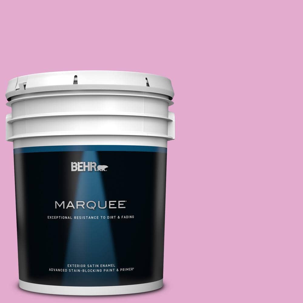 BEHR MARQUEE 1 qt. #680A-3 Pink Bliss Satin Enamel Interior Paint & Primer  745404 - The Home Depot