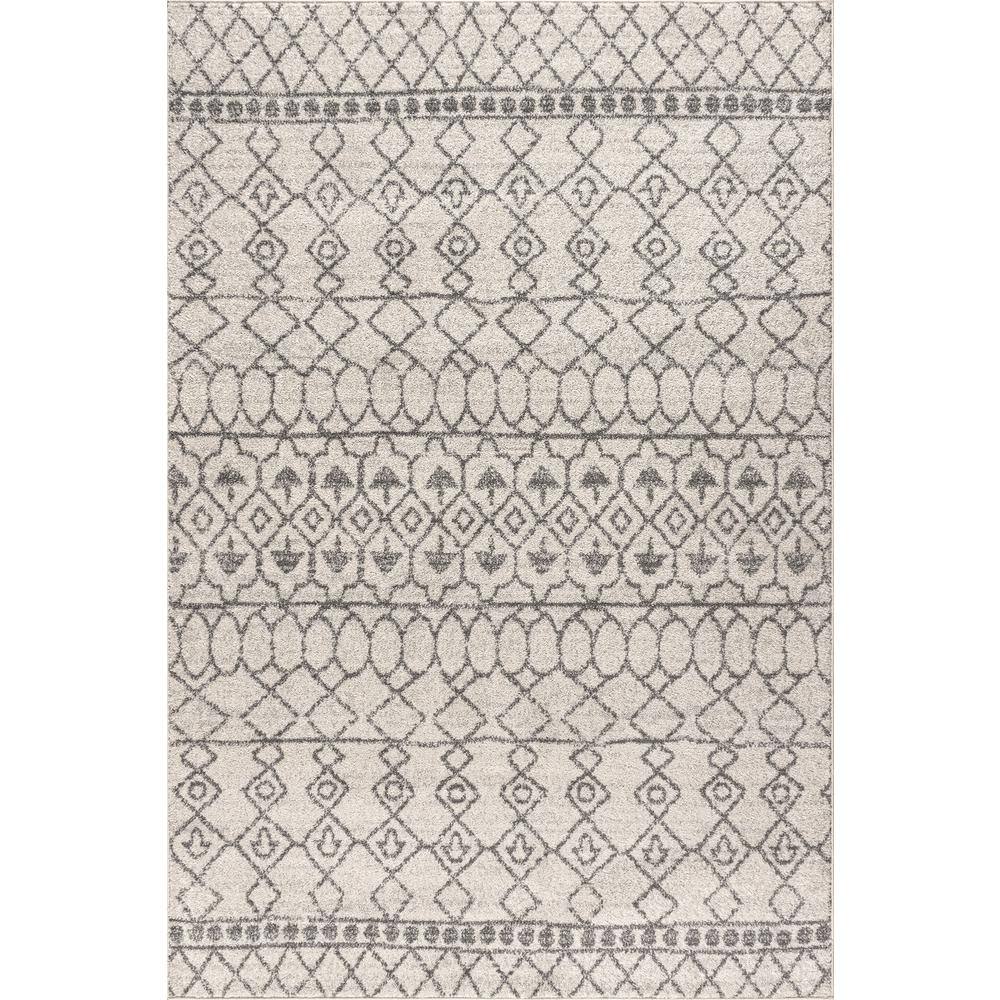 JONATHAN Y Izil Moroccan Beni Souk Cream/Gray 8 ft. x 10 ft. Area Rug ...