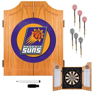NBA Phoenix Suns Wood Finish Dart Cabinet Set