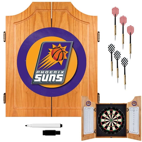 Trademark NBA Phoenix Suns Wood Finish Dart Cabinet Set
