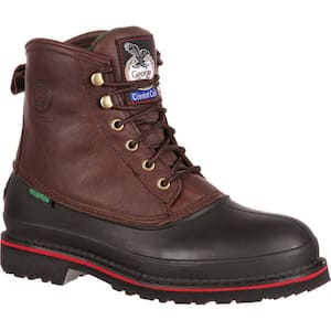 Men's Muddog Waterproof Work Boot - Steel Toe - Dark Chocolate Size 13(W)