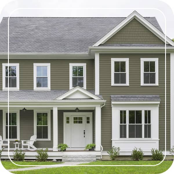 BEHR ULTRA 1 qt. #N350-7A Mountain Olive Flat Exterior Paint