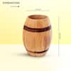 Vintiquewise Decorative Wine Barrel Shaped Wooden Pen Holder for