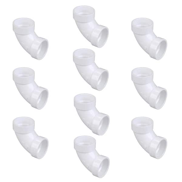1-1/2 in. PVC DWV 90-Degree Hub x Hub Elbow (10-Pack)