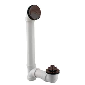 1-1/2 in. Pull and Drain Schedule 40 PVC Bath Waste with 1-Hole Top Elbow in Oil Rubbed Bronze