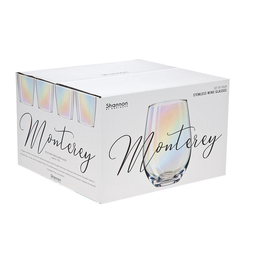 Elegant Iridescent 19 oz. Stemless Wine Glass Set for Sophisticated Sipping