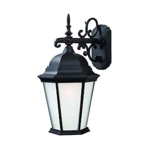 Richmond Collection 1-Light Matte Black Outdoor Wall Lantern Sconce