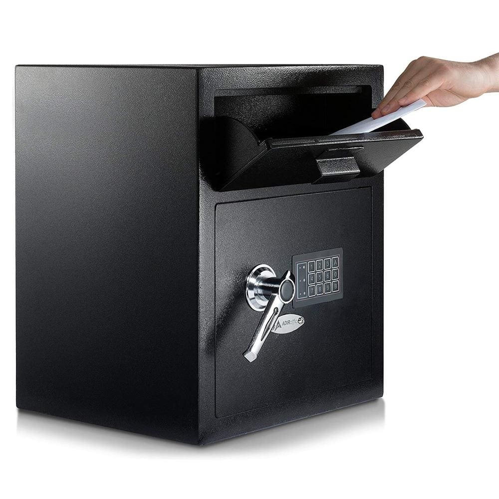 AdirOffice Black 1.1 Cu. Ft. Steel Digital Depository Safe with Keypad