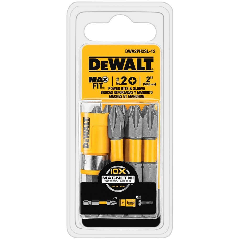 DEWALT 2 in. MAXFIT PH2 Drill Bit Tip DWA2PH2SL-12 - The Home Depot