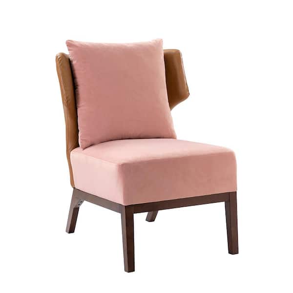 JAYDEN CREATION Severo Pink Wingback Chair with Random Colors