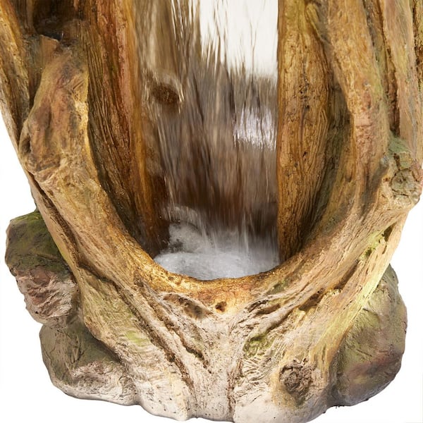 Alpine Corporation 59 in. Tall Multi-Level Stone-Texture Polyresin
