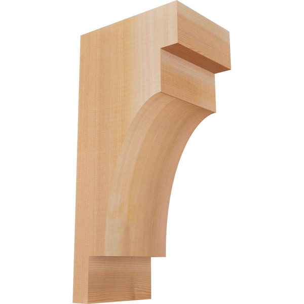 Ekena Millwork 5-1/2 in. x 8 in. x 16 in. Western Red Cedar Mediterranean Smooth Corbel