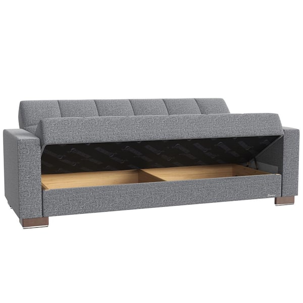 Dark Gray Multi-Functional (Lounge) Click-Clack Futon Sofa Bed