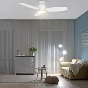 Trendsetter 52 in. Dimmable LED Indoor/Outdoor White Smart Ceiling Fan with Light and Remote, Works w/Alexa/Google Home