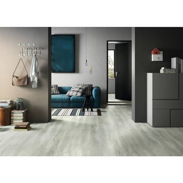 Harlow Fog 0.75 In. T X 2.75 In. W X 94 In. L Luxury Vinyl Flush Stairnose Eased-Edge