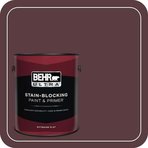 BEHR ULTRA 1 gal. #PPU1-02 Divine Wine Flat Exterior Paint & Primer
