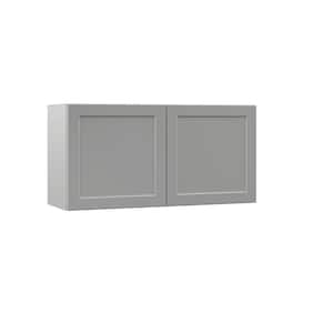 Designer Series Melvern Assembled 36x18x12 in. Wall Bridge Kitchen Cabinet in Heron Gray