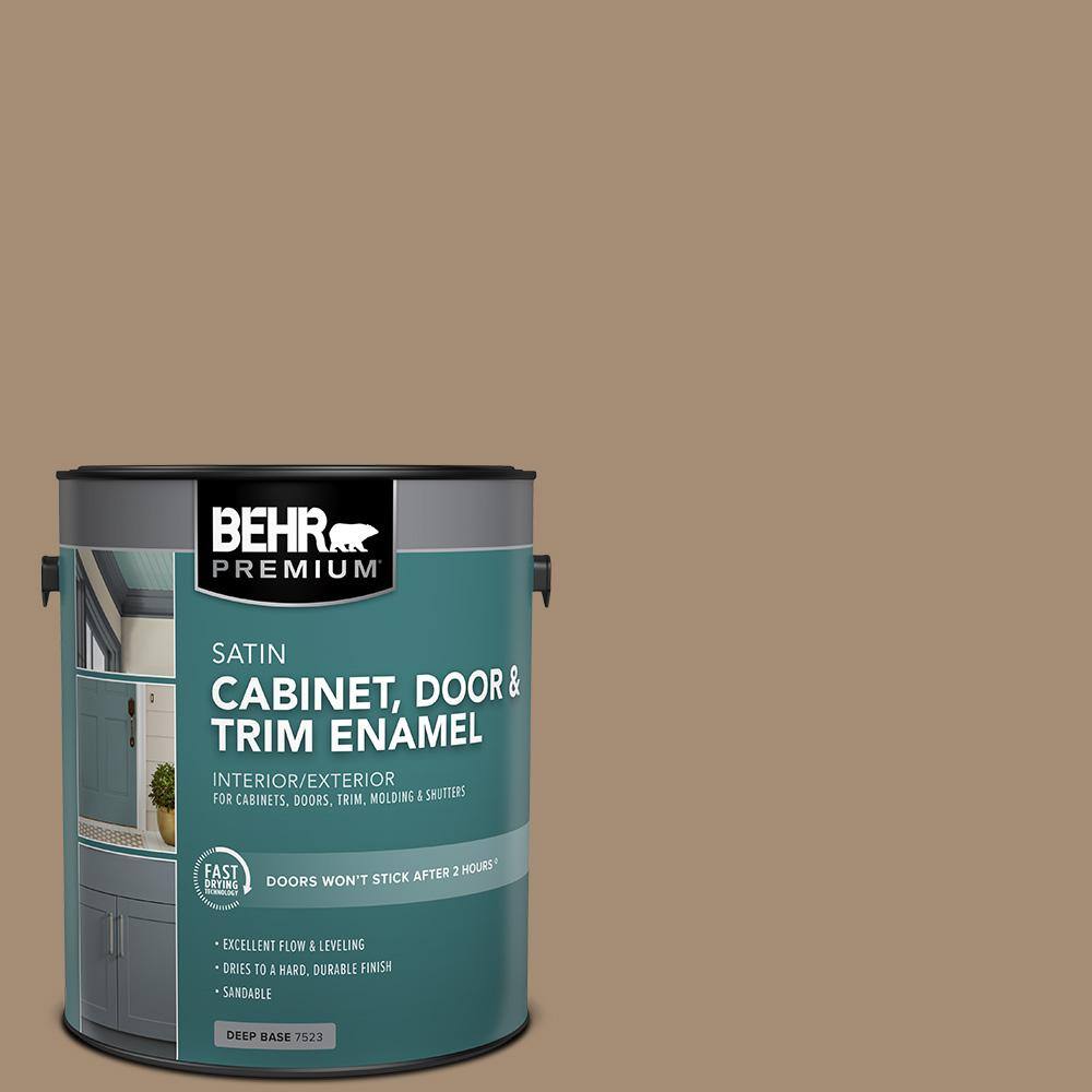 1 gal. #SC-121 Sandal Satin Enamel Interior/Exterior Cabinet, Door & Trim Paint