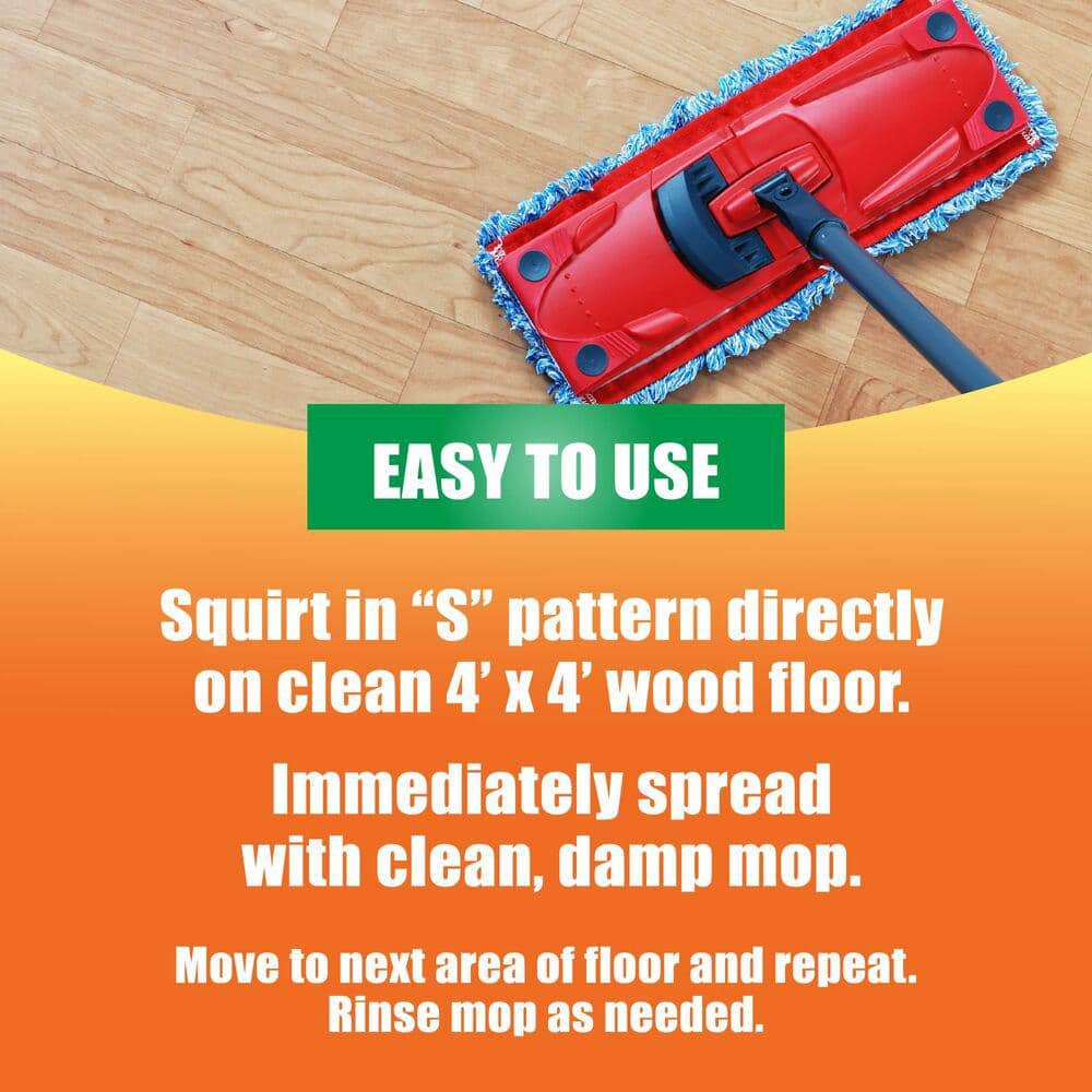 Orange Glo 4-in-1 Hardwood Floor Cleaner and Polish, 24 fl oz, Pack of 2