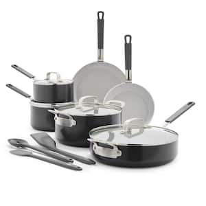 Bobby Flay 13 pc Ceramic Nonstick Cookware Set in Graphite