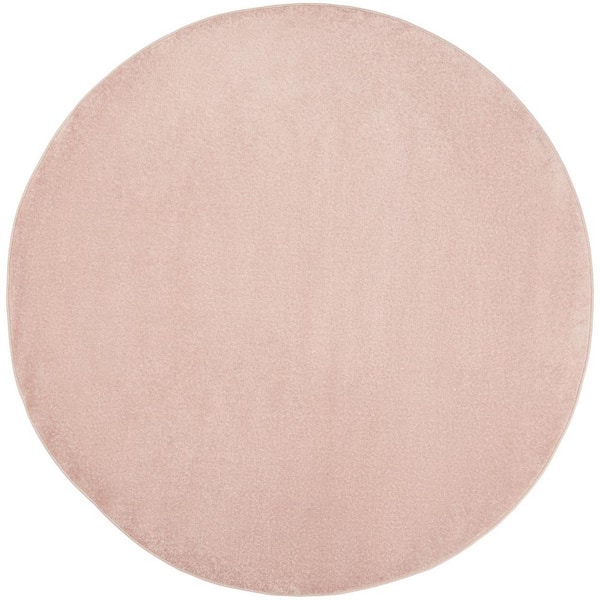 Pink 6 ft. x 6 ft. Woven Polypropylene Indoor/Outdoor Area Rug