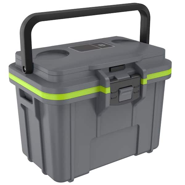 MOEPISY 8 qt. Personal Lunch Box Cooler Dark Gray/Green