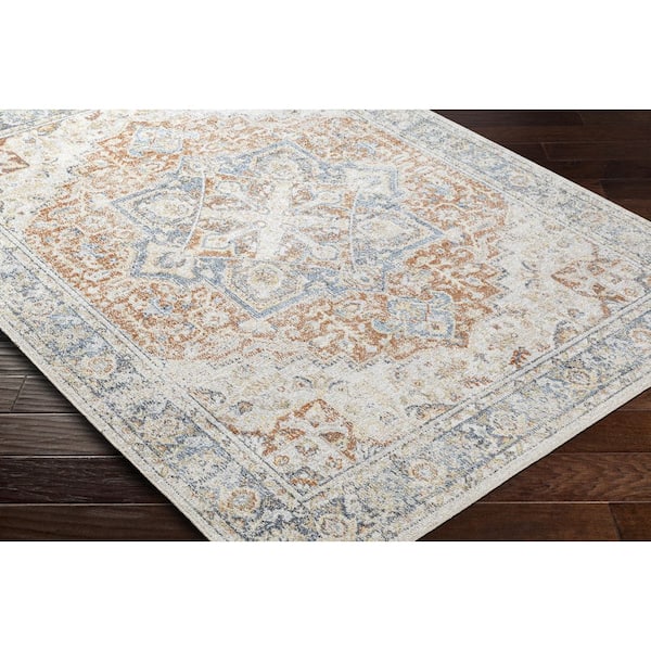 Bonifacy Sage Medallion 7 ft. x 9 ft. Machine-Washable Indoor Area Rug