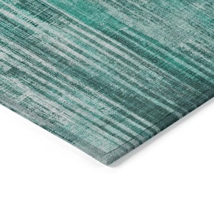 Chantille ACN582 Teal 8 ft. x 10 ft. Machine Washable Indoor/Outdoor Geometric Area Rug