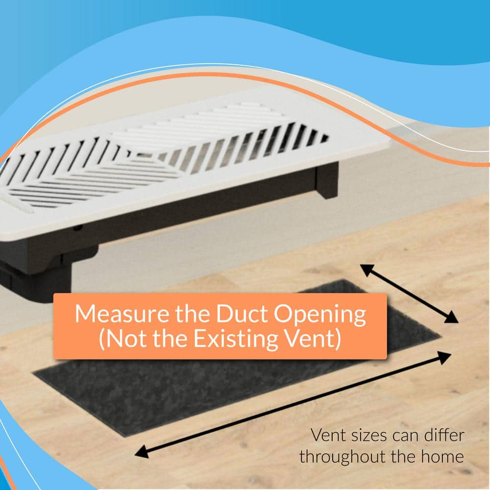 White Steel Smart Vent Register 6"x10" for Floors, Walls, Ceilings