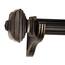 Classic Home Square Architectural 48 in. Single Curtain Rod in Antique ...