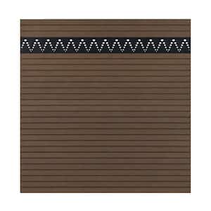 Slipfence 8 ft. H x 6 ft. W x 1 in. Thick Mahogany-Dark Brown