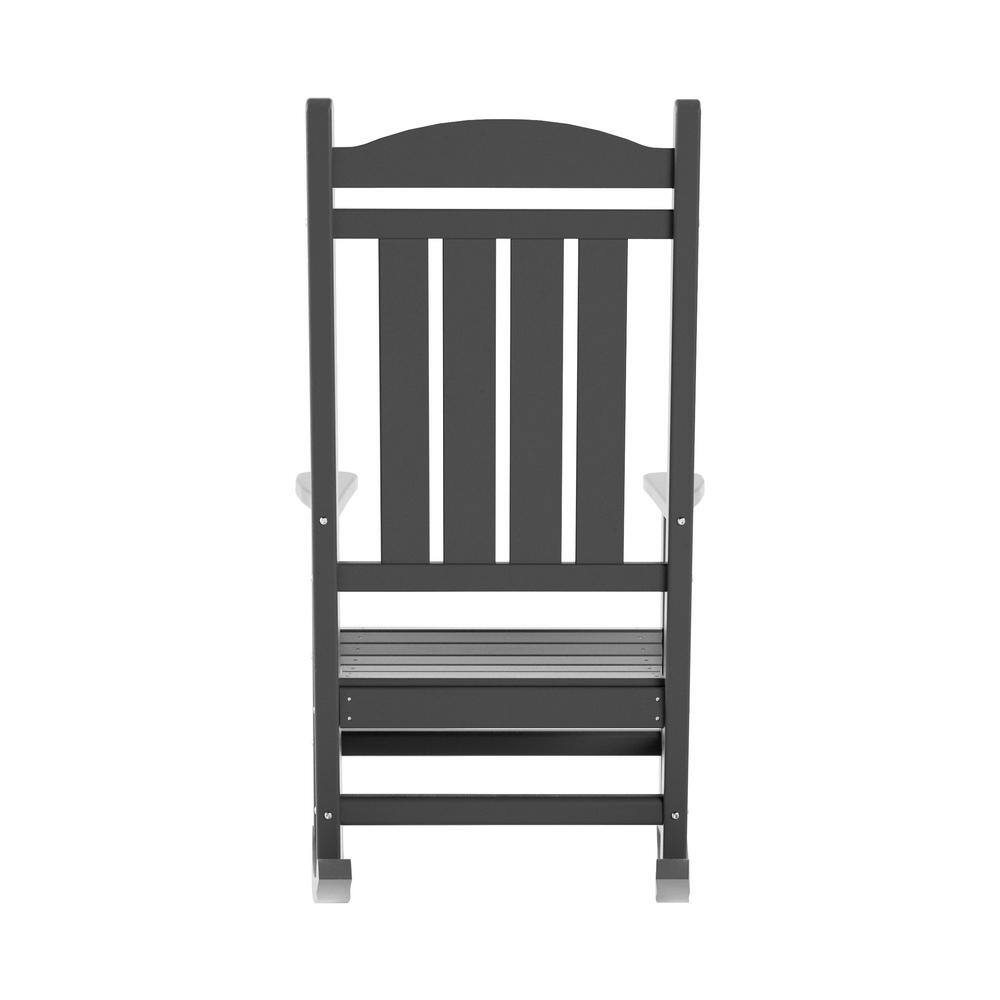 Laguna Classic Gray HDPE Eco-Friendly Outdoor Rocking Chair