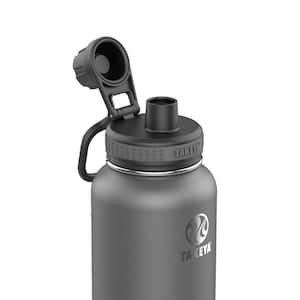 Hydrapeak Stainless Steel Bottle with Straw Lid & Silicone Boot 32oz Pale in Sage