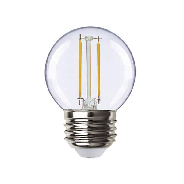EcoSmart 25-Watt Equivalent G16.5 Dimmable ENERGY STAR CEC Filament LED Light Bulb Daylight (3-Pack)