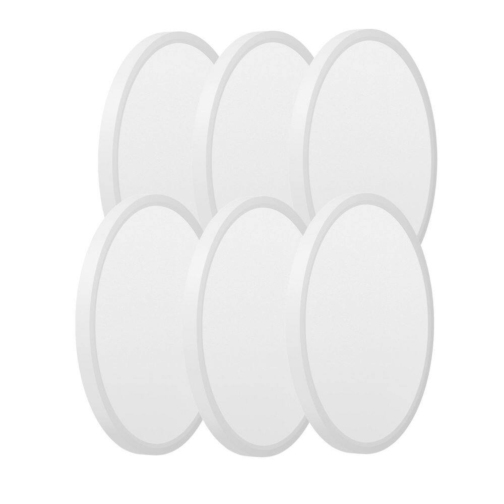 6-Pack 12 in. 1-Light Round Brushed White 5CCT LED Flush Mount Ceiling Light for Bathroom Kitchen Hallway price history on PriceWatchPro