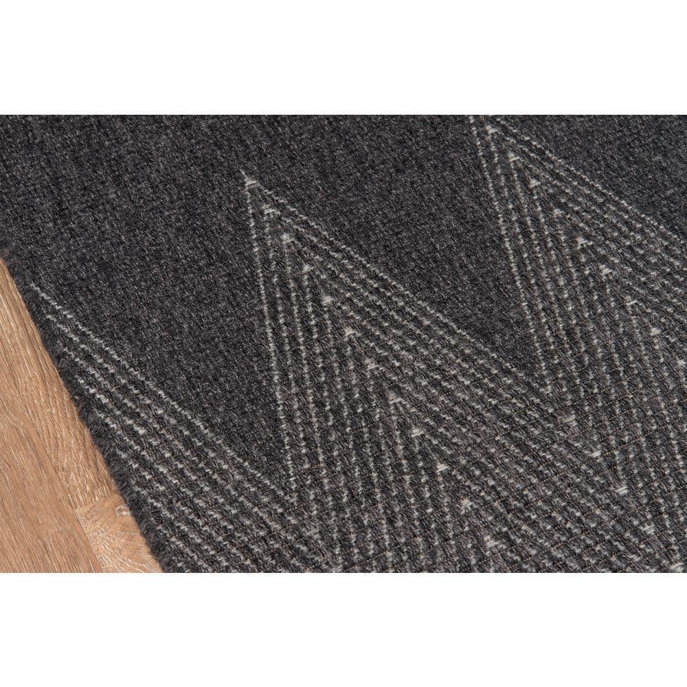 Charcoal Geometric Indoor Outdoor Polypropylene Area Rug 9'10" x 13'2"