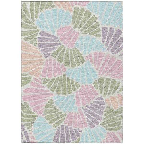 Chantille Machine Washable Indoor/Outdoor Abstract ACN2384 Sage 3 ft. x 4 ft. Area Rug
