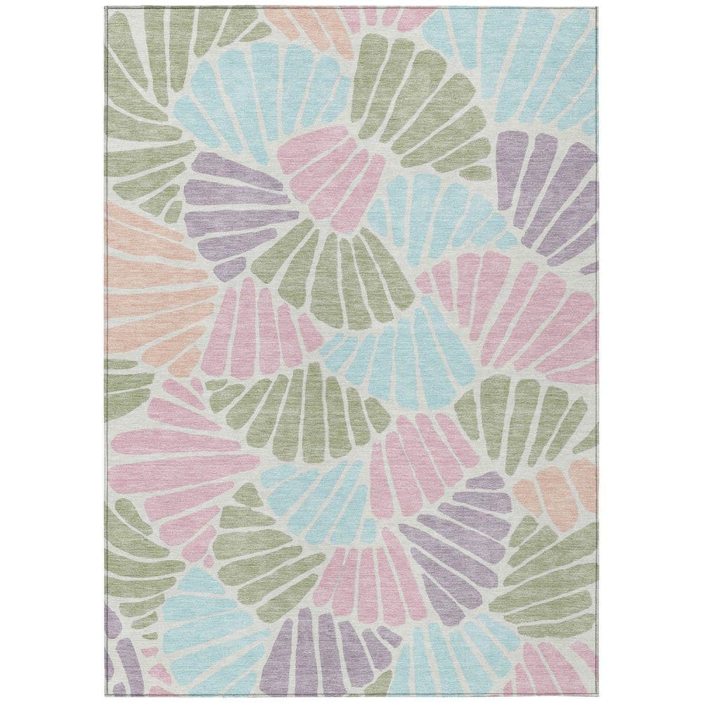 Chantille Machine Washable Indoor/Outdoor Abstract ACN2384 Sage 5 ft. x 7 ft. 6 in. Area Rug price history on PriceWatchPro