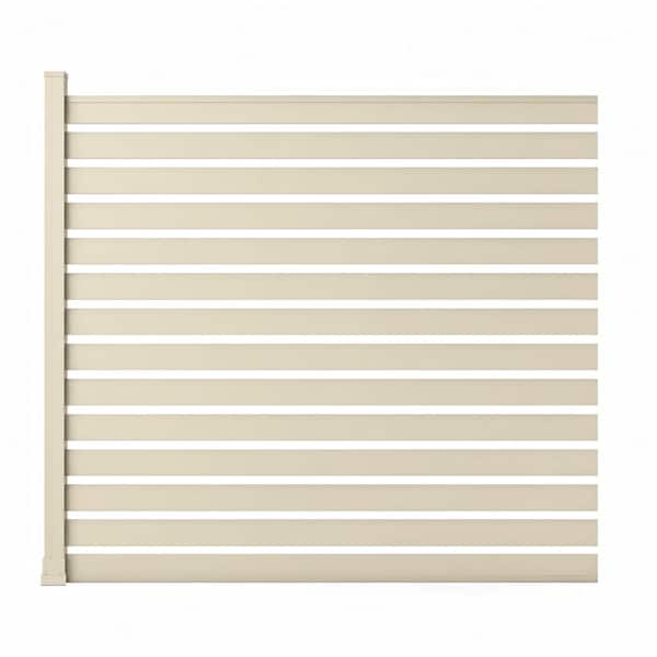 mondaria 6 ft. H x 6 ft. W Sandstone Cream Aluminum Horizontal