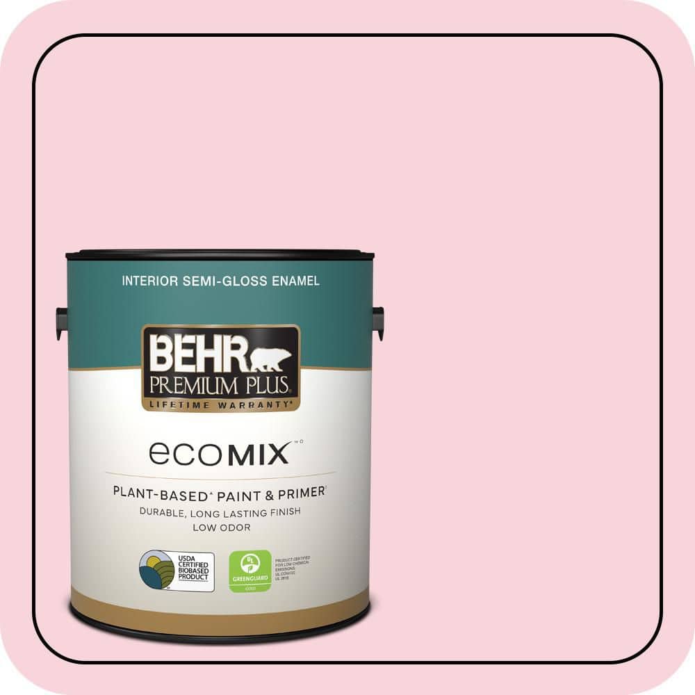 1 gal. #110C-1 Petal Bloom Semi-Gloss Enamel EcoMix Plant-Based Interior Paint & Primer price history on PriceWatchPro