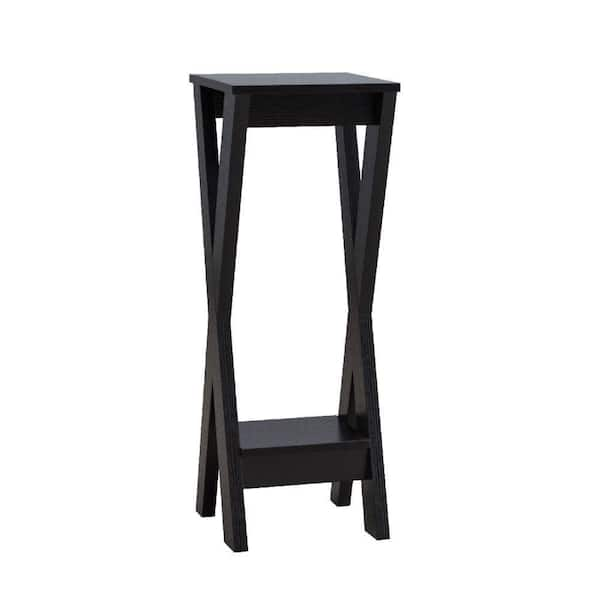 Wooden Top Plant Stand, Small, Black, Sold by at Home