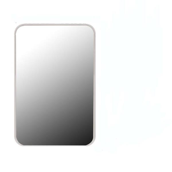 Lycvki 16 in. W x 24 in. H White Rectangular Aluminum Medicine Cabinet with Mirror and Adjustable Shelves
