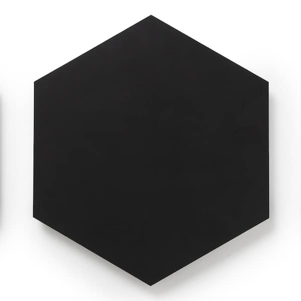 Lucida Surfaces MosaiCore Pure Black 28 MIL x 12 in. W x 10 in. L Glue Down Waterproof Vinyl Tile Flooring (12.3 sqft/case)