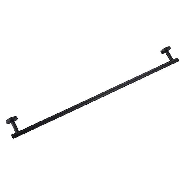 Thicken SUS 304 Stainless Steel 32 in. Wall Mount Towel Bar Bath Hardware Accessory Single Towel Rod in Matte Black