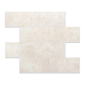 12 in. x 12 in. PVC Cream Yellow Peel and Stick Backsplash Subway Tiles for Kitchen (10-Sheets/10 sq. ft.)