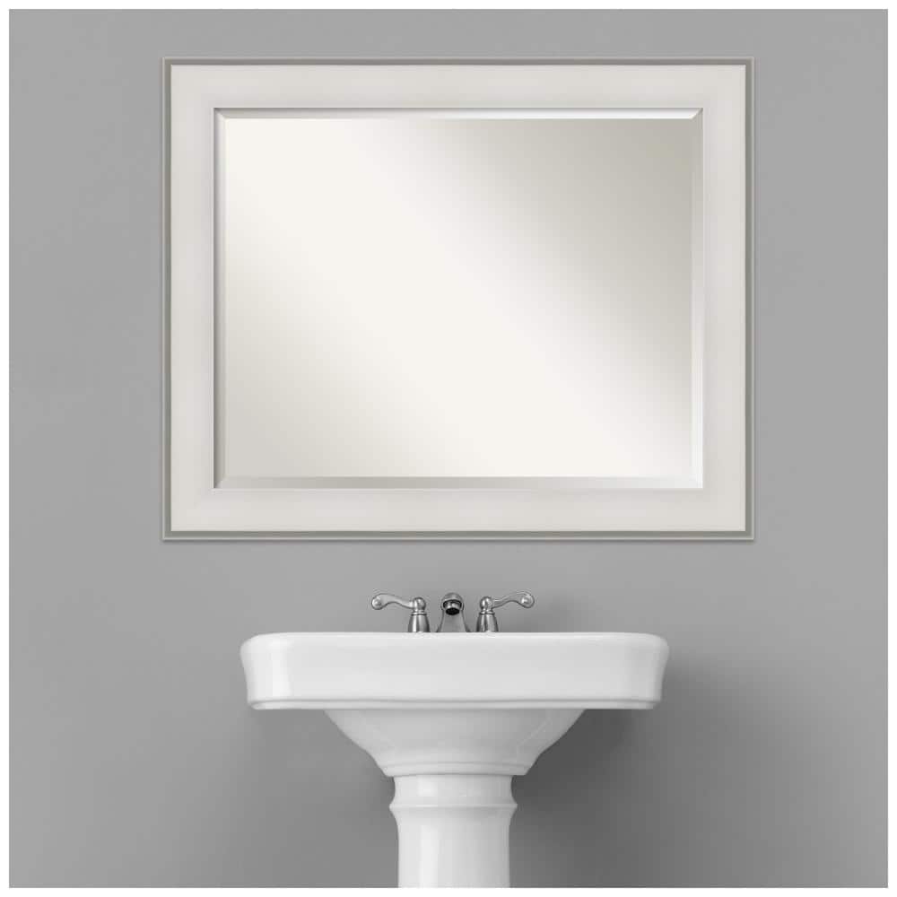 Imperial Silver Rectangular 33" x 40" Bathroom Vanity Wall Mirror
