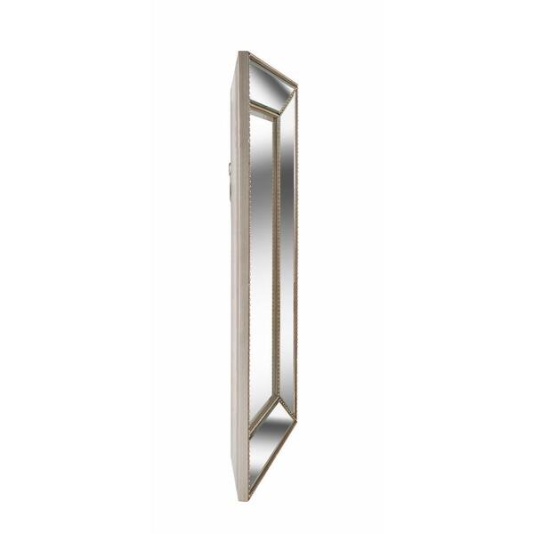 Ridley Stand Mirror with Beveled Mirror and Champagne Bead Frame with  Champagne Finish - Kenroy Home