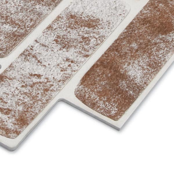 MCM Brick 11.8 in. x 23.6 in. Matte Red Natural Clay Flexible Stone Look Travertine Wall Tile (11.64 sq. ft./Case)